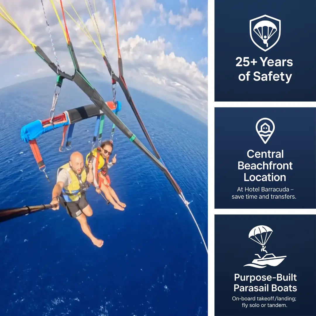 Parasailing in Cozumel